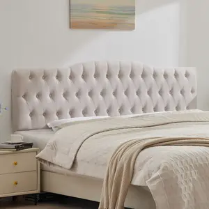 Tbfit Linen King Headboard – Furniture-Style, Ornate Diamond Tufted Upholstered Headboard Only, Adjustable Height, Solid Wood Legs, Furniture-Style Headboards, Ornate Tufted Headboards, DealsforYouDays