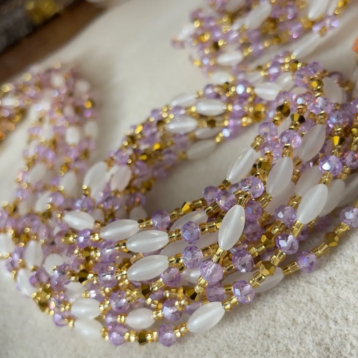 [MADE TO ORDER] Nova Glow In The Dark Handcrafted Waist Bead - SINGLE Tie On Strand