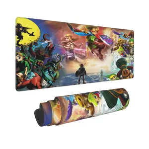Adventure Gaming Mouse Pad Featuring The Legend of Zelda – Oversized 11.8x31.5 in Non-Slip Desk Mat for Gaming & Work