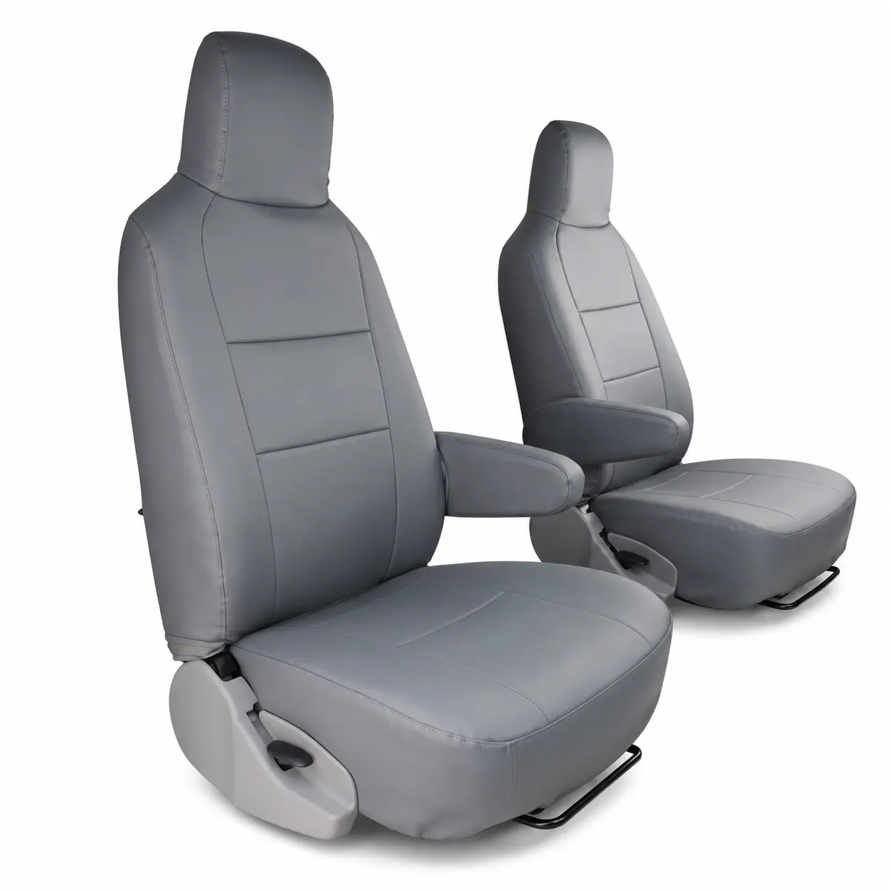 For FORD E-150 E-250 E-350 E-450 2009~2019 , IGGEE Premium Leatherette, 2 Front seats & 2 Armrest covers , Original fit