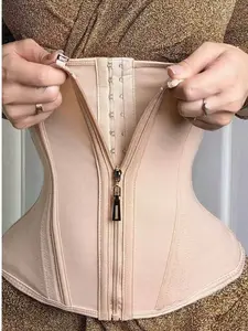 Adjustable Zipper Waist Trainer for Women, Breathable Mesh Fabric, Hand Washable, High Elasticity, Suitable for All Seasons, Yoga Fitness