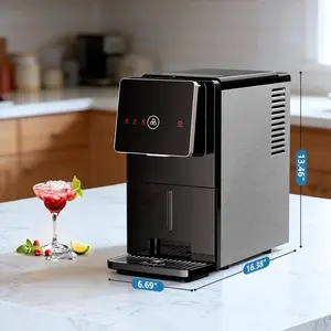 Countertop Nugget Ice Maker, 33 lbs/Day Portable Pebble Ice Machine, Soft Chewable Sonic Ice, 1.8L Removable Water Tank, One-Touch Auto Ice Dispensing, Self-Cleaning Ice Maker for Home, Kitchen, Office, RV, Black