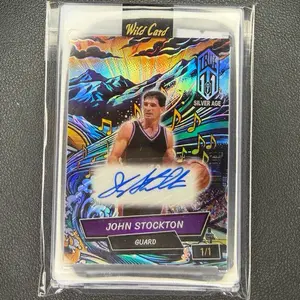 2025 Wild Card Alumination Basketball Just the Hits- CASE HIT John Stockton True 1/1 Silver Age Auto!!!
