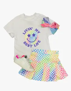 Checker Pastel Tennis Skort