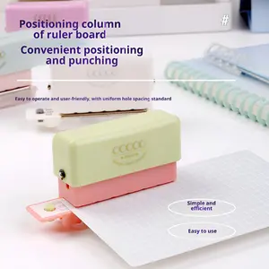 Mini 5-hole Punching Machine, Smooth Hole Puncher, 1 Count Mini Portable Student Office Binding Supplies, Office Stationery & Supplies for Bound Books