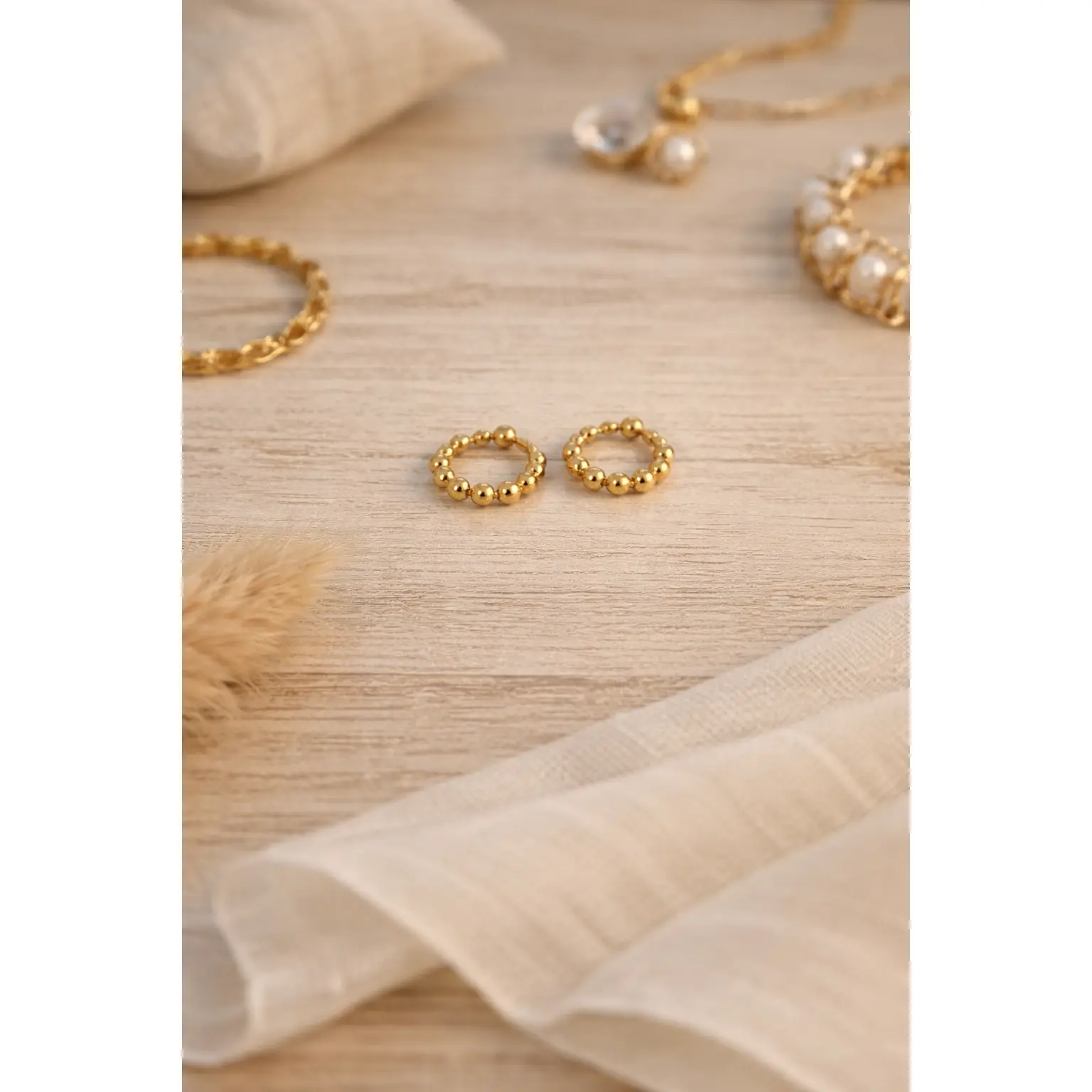 Mini Bead Hoops