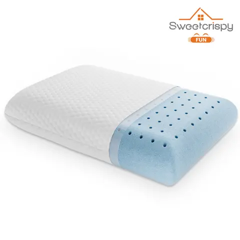 Sweetcrispy Ergonomic Durable Memory Foam Pillow for Side Sleepers - Firm Construction, Honeycomb Flat Weave, Breathable Cool Climate-Controlled Bedding Pillow with Neck Support, Posture Improvement, Soft Comfort, Removable Machine-Washable Cover