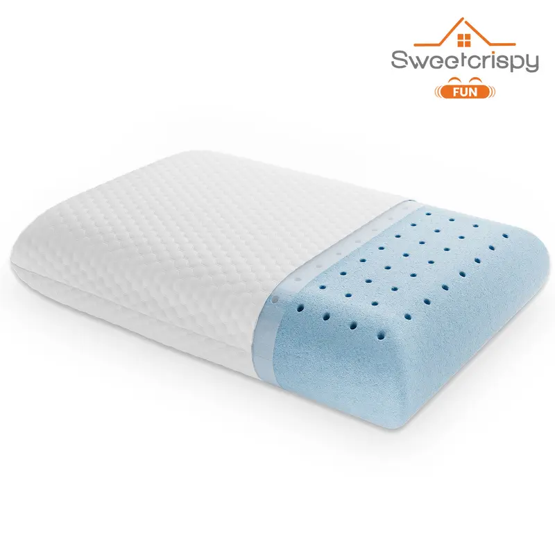 Sweetcrispy Ergonomic Durable Memory Foam Pillow for Side Sleepers - Firm Construction, Honeycomb Flat Weave, Breathable Cool Climate-Controlled Bedding Pillow with Neck Support, Posture Improvement, Soft Comfort, Removable Machine-Washable Cover