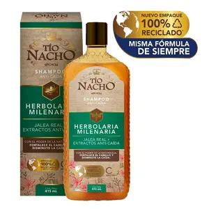 Tio Nacho Shampoo fortalecimiento herbolaria milenaria jalea real+extractos anti-caida x415 ml