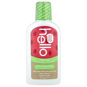 Hello Kids Rinse, Fluoride Free + No Alcohol, Fresh Watermelon, 16 fl oz (473 ml)