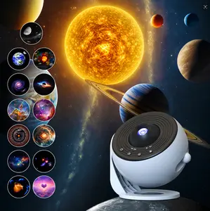 Galaxy Projector 13 in 1 Planetarium Star Projector with Realistic Starry Sky Solar System Constellation Moon LED Multicolor Lighting for Kids Adults Bedroom Ceiling Home Theater Living Room Decor