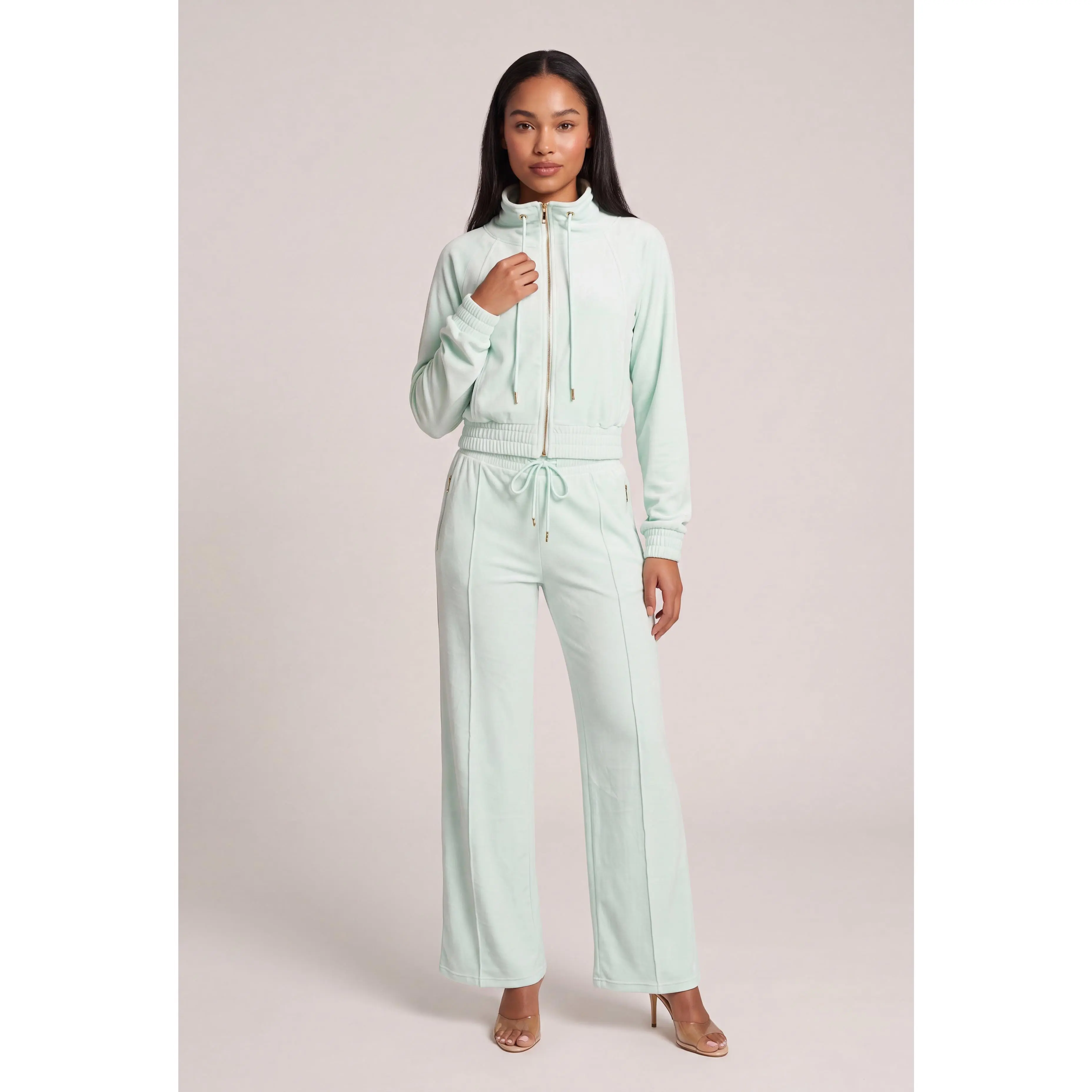 Velour Zip Sweatpants