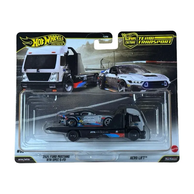 Hot Wheels premium Team Transport 2024 Ford Mustang RTR Spec 5-FD Aero Lift