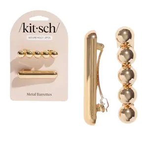 Kitsch Gold Metal Barrettes Kitsch Gold Metal Barrettes