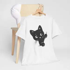 Men's cat lover, playful, funny Graphic T-Shirt - Short Sleeve Crew Neck Regular Fit Casual Wear | Soft & Breathable Fabric, Durable Print, Everyday Comfort, Machine Washable, minimalist, cute, cartoon casual wear, fashion accessory, gift item