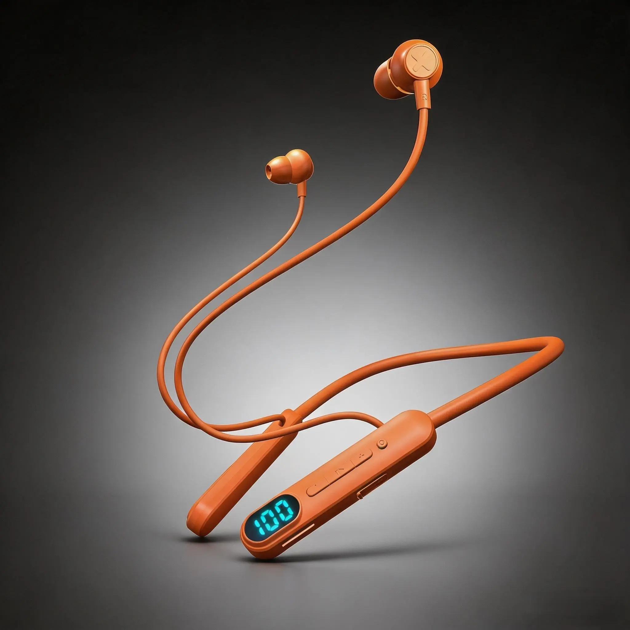Neckband Wireless Bluetooth Earbuds, LED Digital Power Display, Magnetic Storage Earphones, Bluetooth 5.3, Low Latency 38ms, 12H Playtime, Dual-Device Connection, Smart Control Stereo Headset for Gaming Sports Running