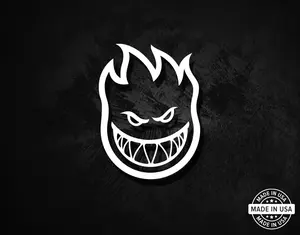 Spitfire Decal "Thrasher" Logo Vinyl Die Cut Sticker, 100% Made In USA