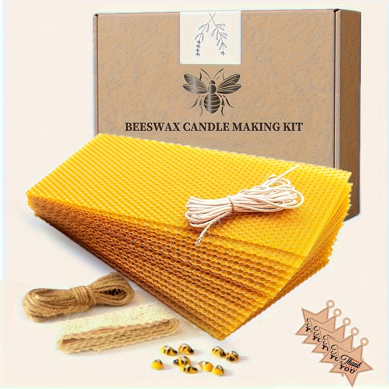 14-piece rainbow-colored beeswax candle making kit, 6×8 inch honeycomb wax sheets, tags, lace, string, Christmas/Halloween DIY crafts, niche gift set, for DIY enthusiasts, can be given to men and women, for holidays or graduates， home decor