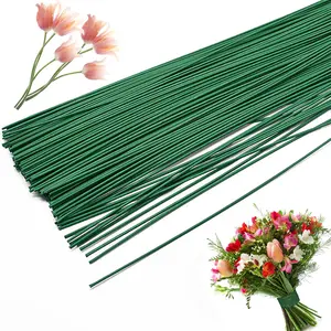 200 count Floral Stem Wire Flower Arrangements and DIY Crafts,Dark Green,Floral Wire for Florist Flower Arrangement 16 Inches