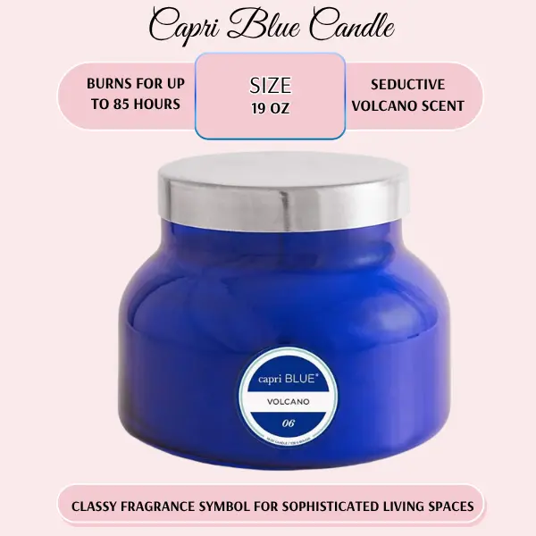 Volcano & Aloha Orchid by Capri Blue – Premium 19 oz Scented Candles | Long-Lasting Soy Wax | Aromatherapy Glass Jar Candles for Gifting or Home Use | Colors: Aqua, Pink, White, Black, Blue