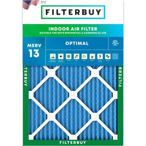 Filterbuy 19x22x1 Air Filter (1-Pack), Pleated MERV 13 Optimal Defense HVAC AC Furnace Air Filters (Actual Size: 19.00 x 22.00 x 1.00 Inches)