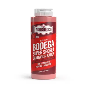 Adoboloco Bodega Super Secret Sandwich Sauce - Hint of Smoked Paprika & Jalapeno - 12 FL OZ - Savory Sandwich Sauce - Made in USA
