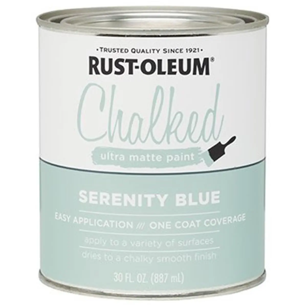 212 MAIN Rustoleum 285139 1 Qt Vintage Chalk Interior Paint - Serenity Blue Ultra Matte, Indoor Use, Covers 150sqft, Revitalizes Tired Pieces, for Automotive & Motorcycle Paint Care
