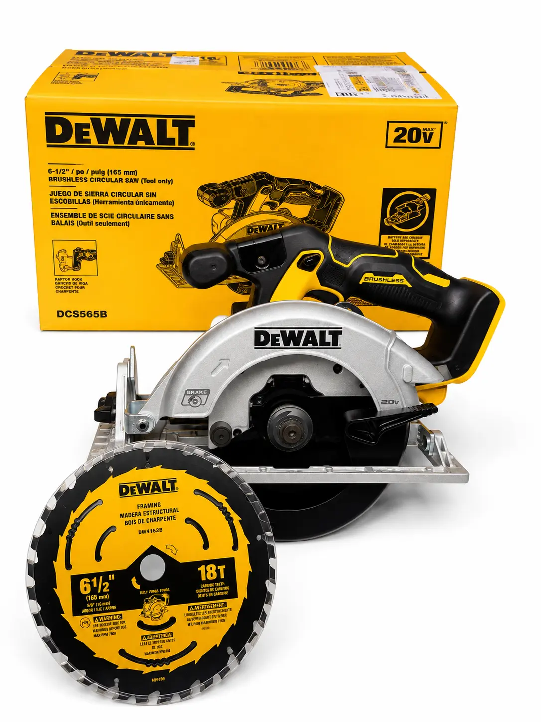 DEWALT DCS565B 20V MAX Brushless 6-1/2” Circular Saw Tool Only – 100% Genuine – New in Original Box