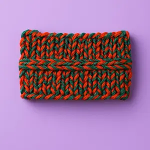 Ear Warmer - Orange and Green Knitted Accessory for Personal Use