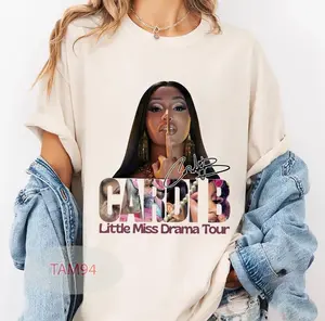 [Sale up to 50%], [Free Ship] Car-B Inspired Little Miss Drama Tour 2026 Shirt, Vintage Rap Concert Tee, Am I The Drama Fan Gift Unisex