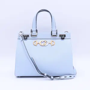 Pre-owned GUCCI leather top handle bag Interlocking G Horsebit Zumi Twins B21548