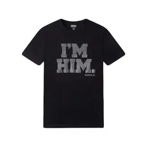 Men's T-Shirt Casual Crew Neck Vintage Fashion Comfort Loose Single Side Printed T-Shirt - I'M HIM Printed T-Shirt, Men's Casual Street Style Stretch Crew Neck T-Shirt for Summer, Combat Sports, Classic Fit Tops
