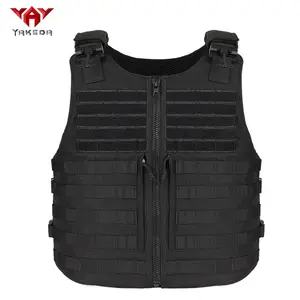 YAKEDA Zipper Hunting Vest Full Coverage, Molle Expansion System, Adjustable Straps, Fits Different Body Types, Versatile Pouches