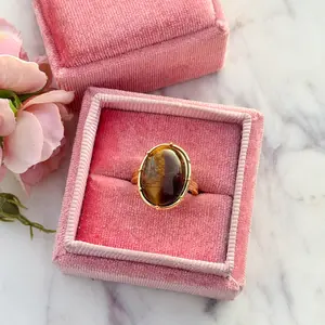 Tigers Eye Stone Ring Witchy Jewelry