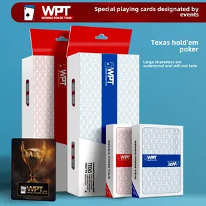 WPT Texas Hold'em Poker Cards Official Tournament Special Poker Cards PVC Hard Waterproof Anti-Scratch Sandblasted Cards
