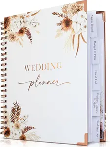 Beautiful Wedding Planner Book and Organizer - Enhance Excitement and Makes Your Countdown Planning Easy - Unique Engagement Gift for Newly Engaged Couples, Future Brides and Grooms,9 X 11 inches