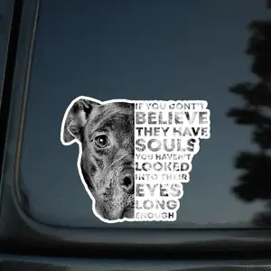 Letter & Dog Pattern Car Sticker, Car Exterior Decorative Sticker, Car Exterior Decoration Accessories for Car, Laptop, Refrigerator, Luggage, Plastic Surface