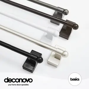 Magnetic Curtain Rod for Door Curtain, Deconovo Curtain Rods No Drilling, Curtain Rods for Windows showerrod