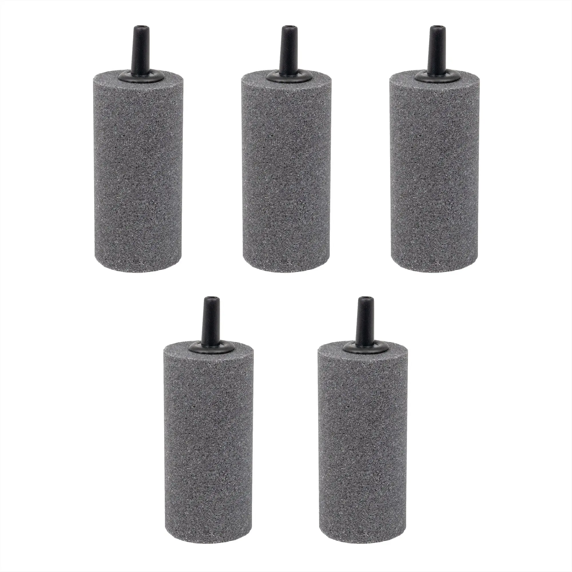 Aqua Dream Classic 1-Inch Short Cylinder Carborundum Air Stone Diffuser 5-Pack, High-Quality 4+W Fish Tank Aquarium Accessory, 14.9 oz, 25*50mm, 1-Year Warranty, Water Bubble Health Boost Compatible Pump Accessory