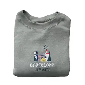 Barcelona Spain Embroidered sweater