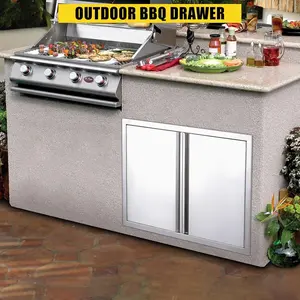 1 Stainless Steel Cabinet Door Double Door 28 Width 19 Height Inches Metal Handle With Vent Panel Five Ply Corrugated