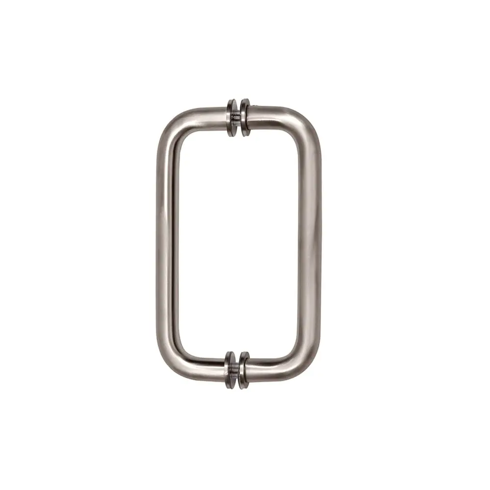NCYINOX 8" Back to Back Tubular Stainless Steel Shower Glass Door Handle with Metal Washers