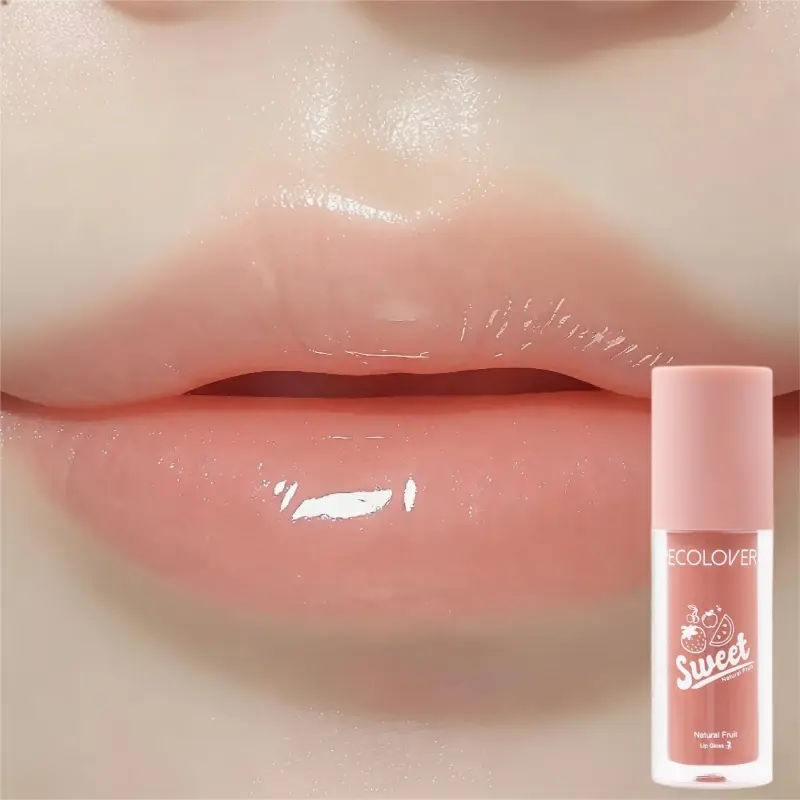 1PC Fruit Flavor Watermelon Lip Oil, Hydrating Lip Care, Hydrating Lipstick - Moisturizing & Waterproof Lip , Long Lasting, Non-Sticky, Non-Drying, Nude, Glossy Chap Stick, Nourishing - Hydrating for Women and Beginners with Dry Lips Travel Size