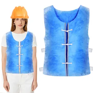 Cooling Ice Vest for Men Women,PVA Water Active Evaporative Ice Cold Vest,Reusable Adjustable Fabric Sport Cool Waistcoat,High Temperature Protective Clothes