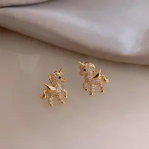 Cute Unicorn Earrings for Girls, Birthday, Christmas, Graduation Gifts - Fashionable Stud Earrings