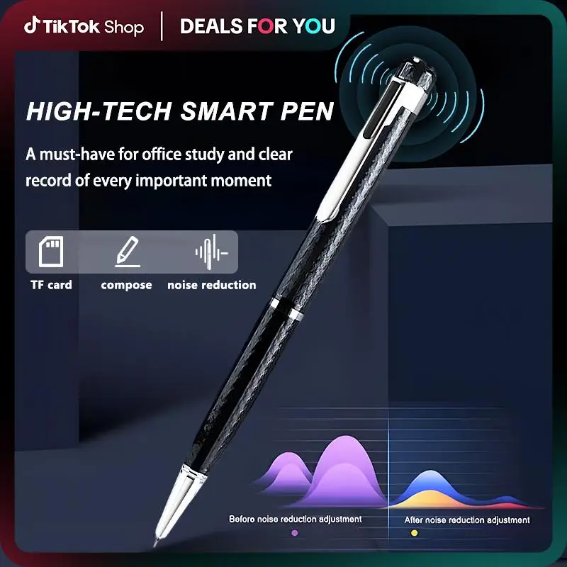 Smart Digital Pen, Refillable,Metal Body,Portable Compact Tech Gadget,Voice-Activated Smartphone Recorder Noise Reduction Convenient record set Voice