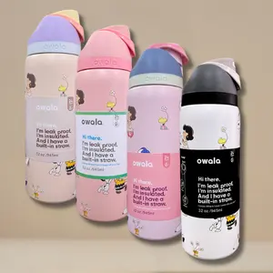 Hot Owala FreeSip 32oz Insulated Water Bottle – Stainless Steel, Leakproof Flip Lock Lid, BPA Free, Keeps Drinks Cold 24H Hot 12H, Reusable Sports Travel Gym Bottle with Built-in Straw Design Trending