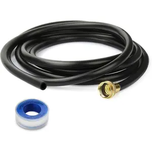 12FT Dehumidifier Drain Hose with 3/4 Inch FHT Connector, 18FFDHMH01 Dehumidifier Hose Compatible with  Dehumidifier Brands, -Resistant Brass Fittings for a Secure, Leak-Proof Connection