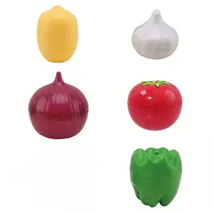 5pcs Transparent Fruit & Vegetable Shaped Storage Boxes, Durable Plastic, Refrigerator & Freezer Fresh-Keeping Containers, Space-Saving Kitchen Organizers