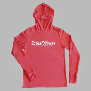 SCRIPT LIGHTWEIGHT HOODIE - HEATHER RED